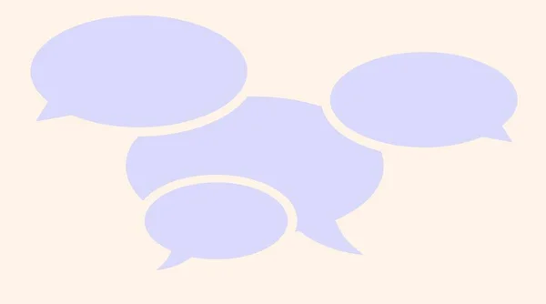 Diálogo Cuatro Burbujas Habla Pasión Por Idioma Comunicación Conversación Estilo —  Fotos de Stock