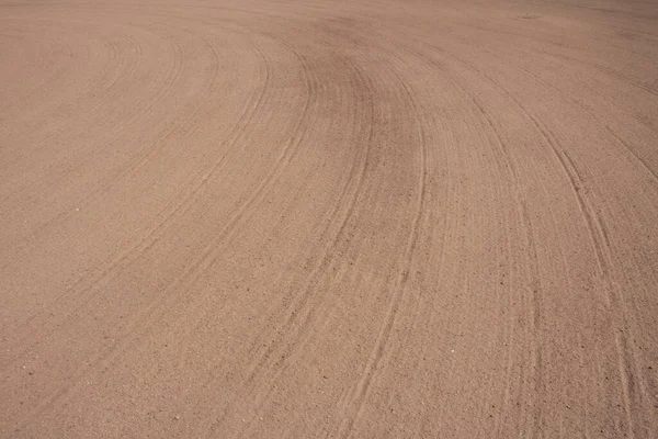 Tan Brown Freshly Raked Clay Diamond Field Area — Stock Photo, Image