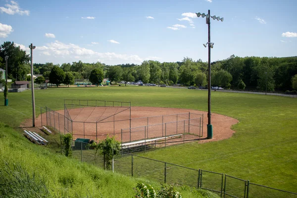 baseball diamond field clay and grass areas