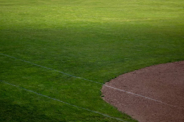 Baseball Diamond Field Clay Grass Areas — Fotografia de Stock