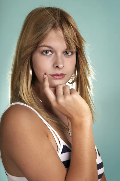 Lady posing in studio for personal portrait — Stock Photo, Image