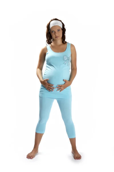 Yoga in pregnancy — Stock Photo, Image