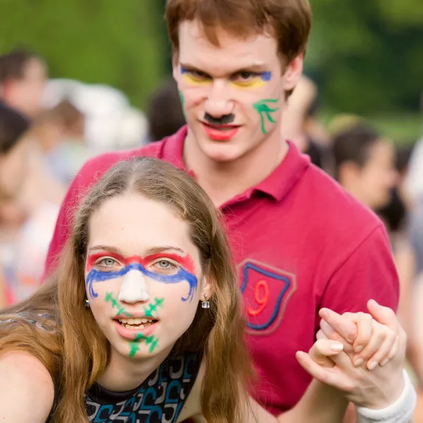 Couple at fastival — Stock Photo, Image