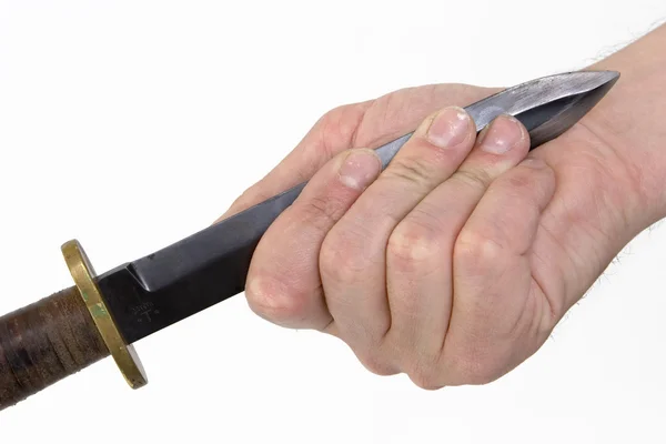 Hand and knife — Stock Photo, Image