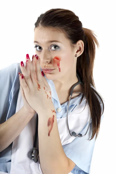 Old style nurse — Stock Photo, Image