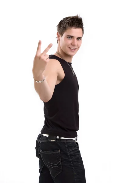 Man showing sign — Stock Photo, Image