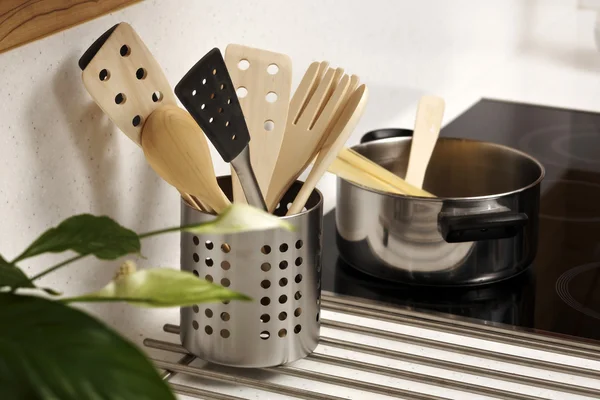 Interiores de cozinha moderna — Fotografia de Stock