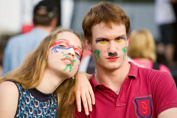 Couple at fastival — Stock Photo, Image