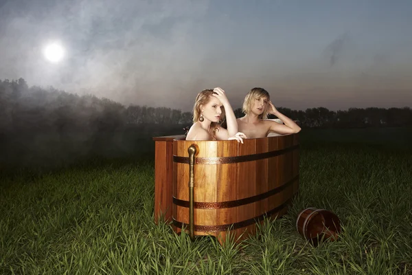 Bagno e relax nella natura — Foto Stock