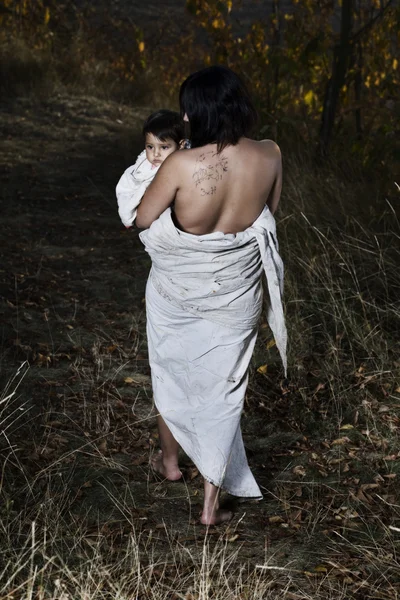 Young lady with baby — Stock Photo, Image