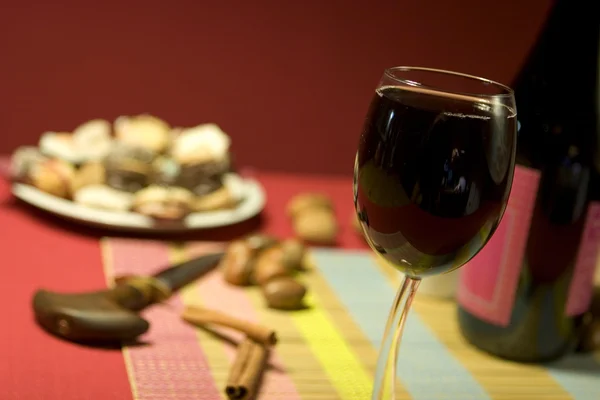 Holiday Red Wine — Stock Photo, Image