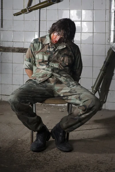 Radicals torturing and killing US soldier — Stock Photo, Image