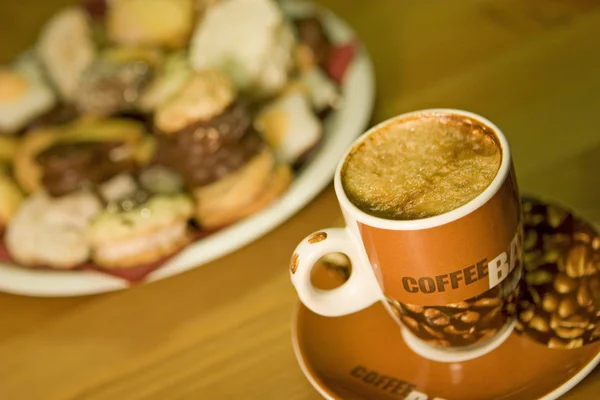 Kawa i ciasteczka — Zdjęcie stockowe