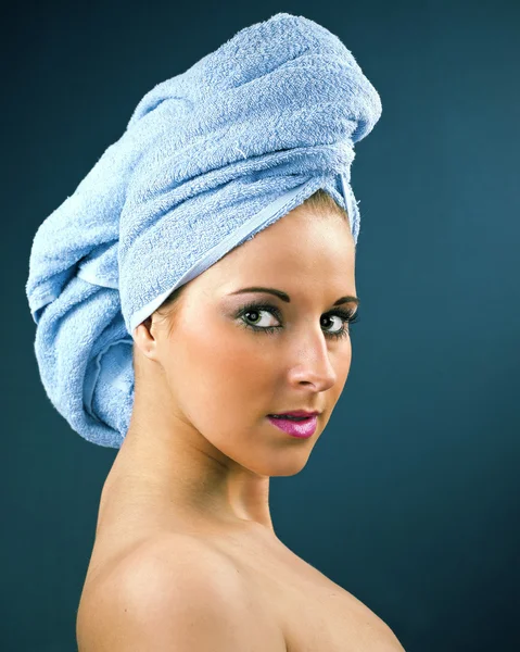 Retrato de estilo de toalha — Fotografia de Stock