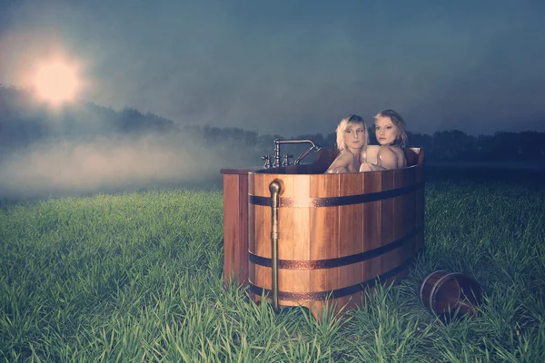 Baden en ontspanning in de natuur — Stockfoto