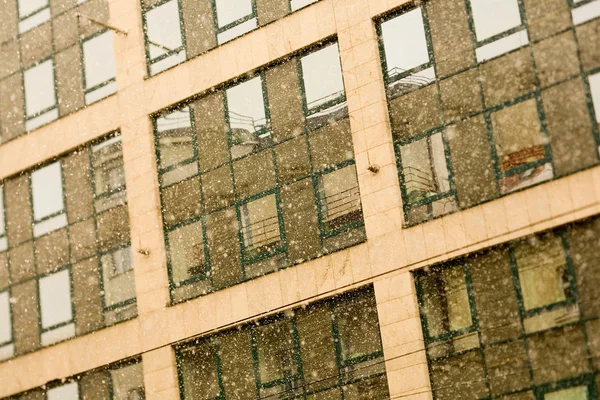Praag straten wanneer het sneeuwt — Stockfoto