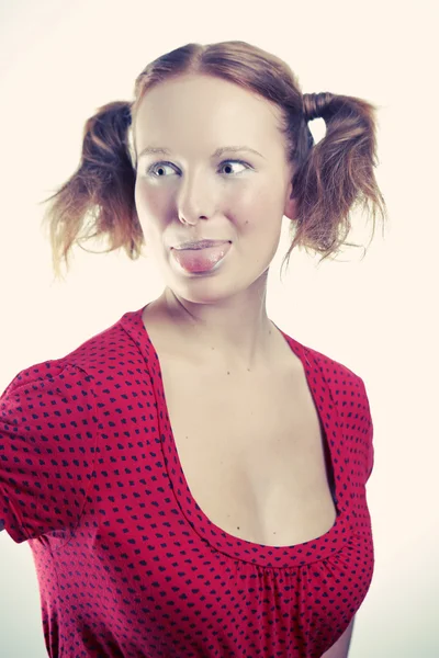 Beautiful girl posing on camera — Stock Photo, Image