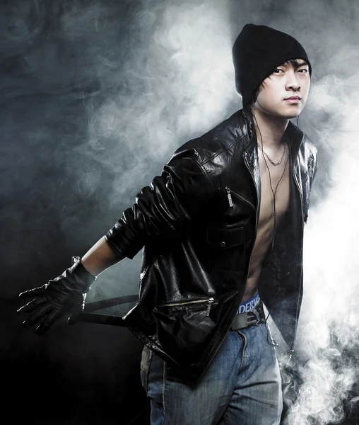 Asian techno dance boy — Stock Photo, Image