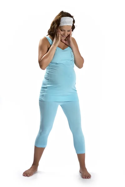 Yoga i graviditeten - Stock-foto