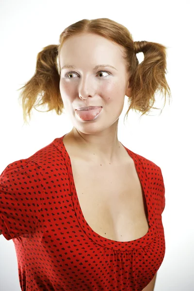 Beautiful girl posing on camera — Stock Photo, Image