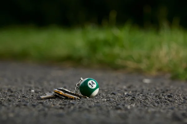 道路上のキーの失われた束 — ストック写真