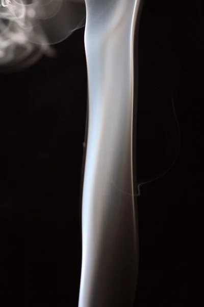 Candle smoke in studio light — Stock Photo, Image