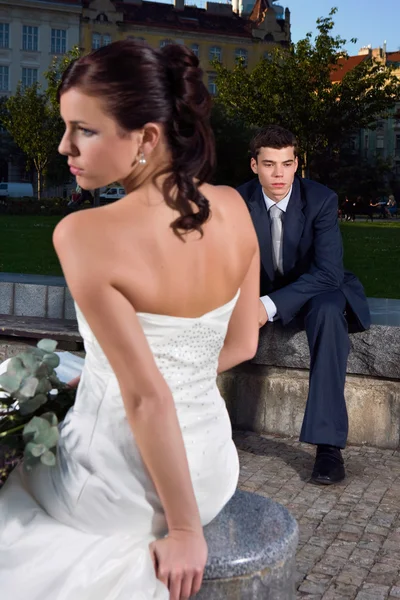 Beautiful wedding couple — Stock Photo, Image