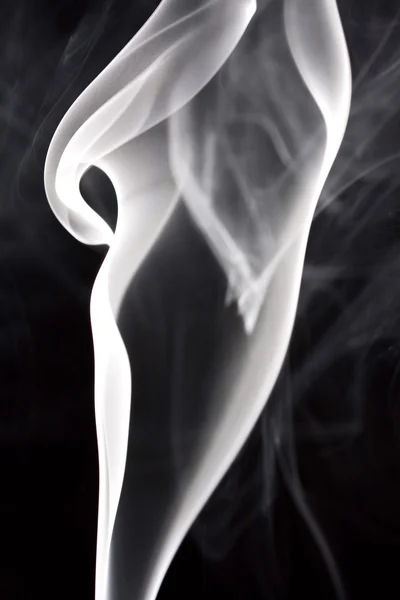 Candle smoke in studio light — Stock Photo, Image