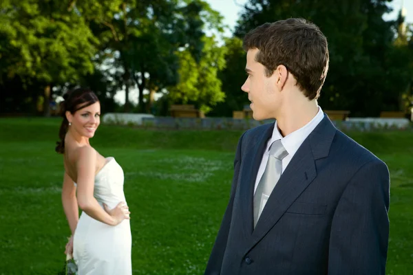 Beautiful wedding couple — Stock Photo, Image