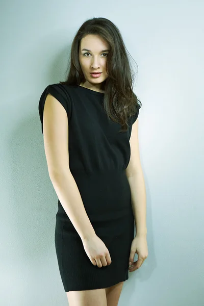 Long hair girl in studio — Stock Photo, Image