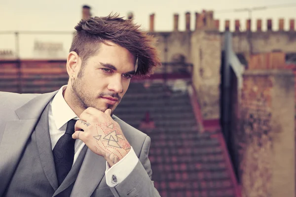Young tattooed male model — Stock Photo, Image