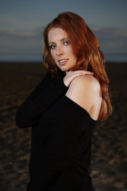 güzel bir Bayan açık poz