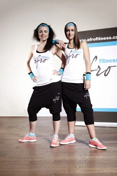 Couple of fitness instructors — Stock Photo, Image