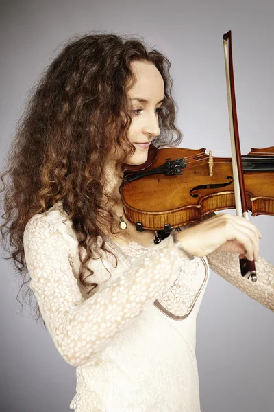 Musician lady - violinist — Stock Photo, Image