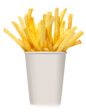 French fries in white box