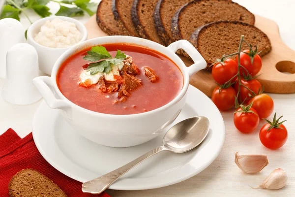 National red borsch with herbs and spice — Stock Image National red borsch with herbs and spice Stock Picture