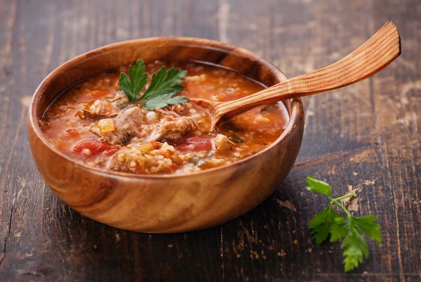 Kharcho soup with meat and rice — Stock Image Kharcho soup with meat and rice Stock Picture