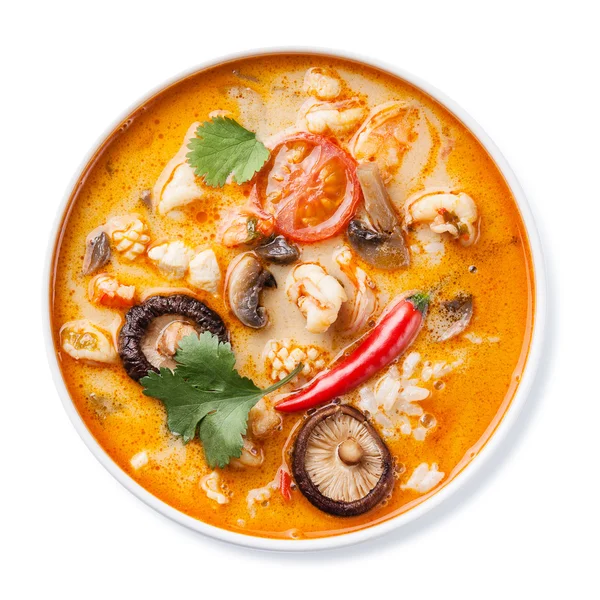 Spicy Thai soup Tom Yam — Stock Image Spicy Thai soup Tom Yam Royalty Free Stock Images