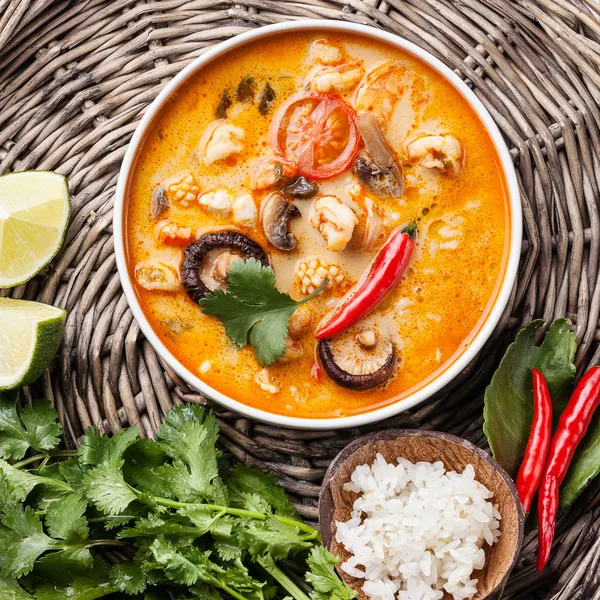 Tom Yam with Coconut milk — Stock Image Tom Yam with Coconut milk Stock Photo