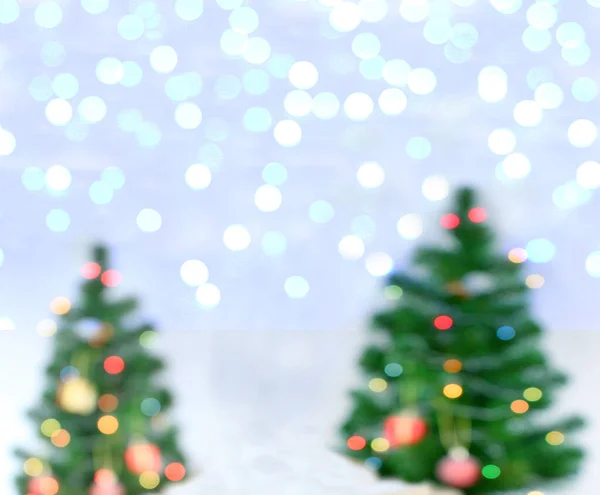 Árvore Natal Com Fundo Luz Bokeh — Fotografia de Stock