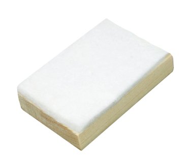 Beyaz arkaplanda karatahta silgisi izole edildi