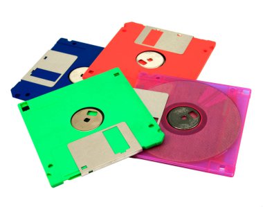 Disket manyetik alanı beyaz arkaplanda izole edildi