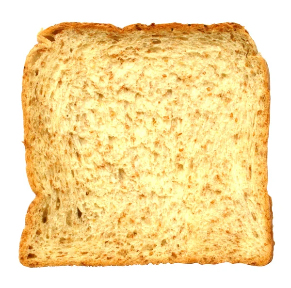 Beyaz Arkaplanda Tam Tahıllı Ekmek — Stok fotoğraf