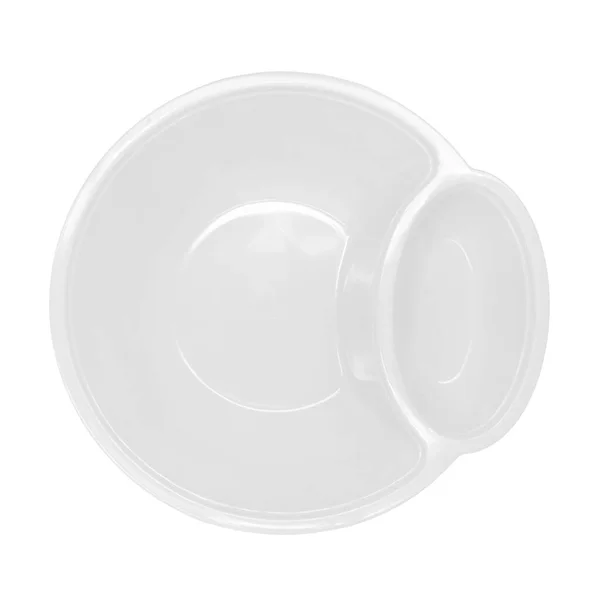 白色背景的空碗 — 图库照片