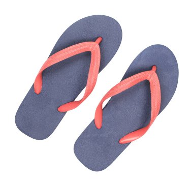 Beyaz arka planda izole plaj terlikleri