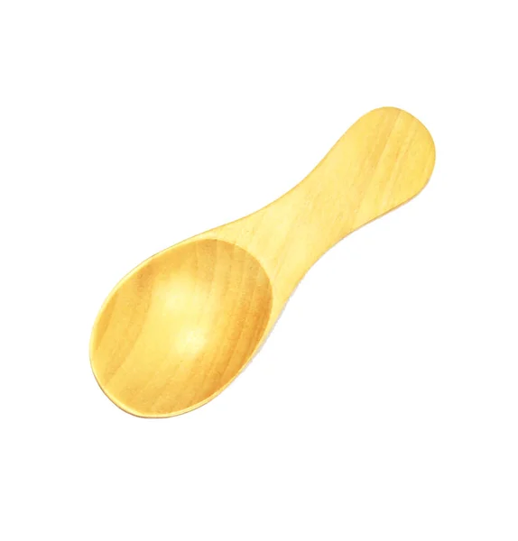 Wooden Spoon Isolated White Background — Stock Photo, Image