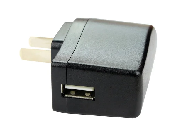 Cargador Usb Aislado Sobre Fondo Blanco — Foto de Stock