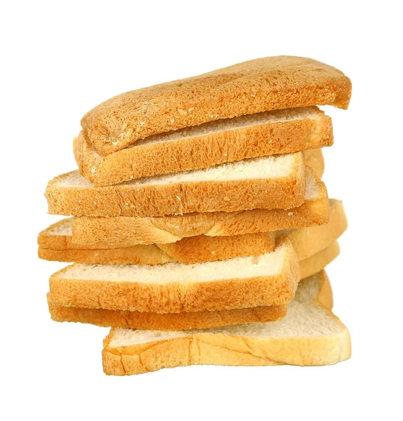 Rzędy Chleba Rzędy Kromek — Zdjęcie stockowe