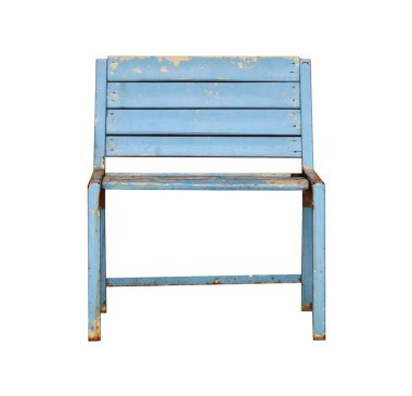 Beyaz arkaplanda izole edilmiş sırt desteği olan sandalye