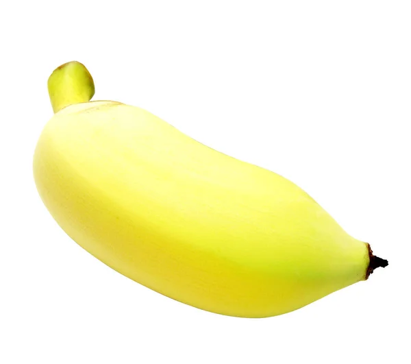 Tropikalny Owoc Banana Izolowany Białym Tle — Zdjęcie stockowe